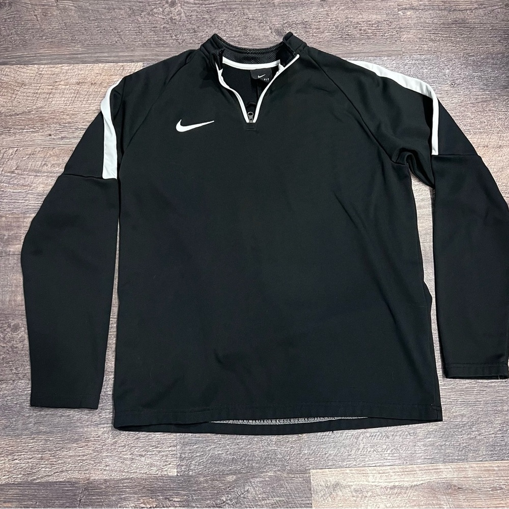 Nike Black and White Dri-FIT Pullover